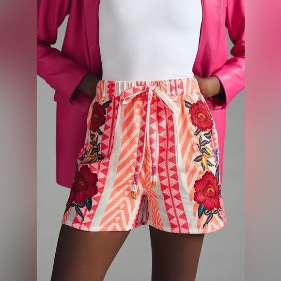 FARM Rio Embroidered Printed Drawstring Shorts NWT - Picture 3 of 12